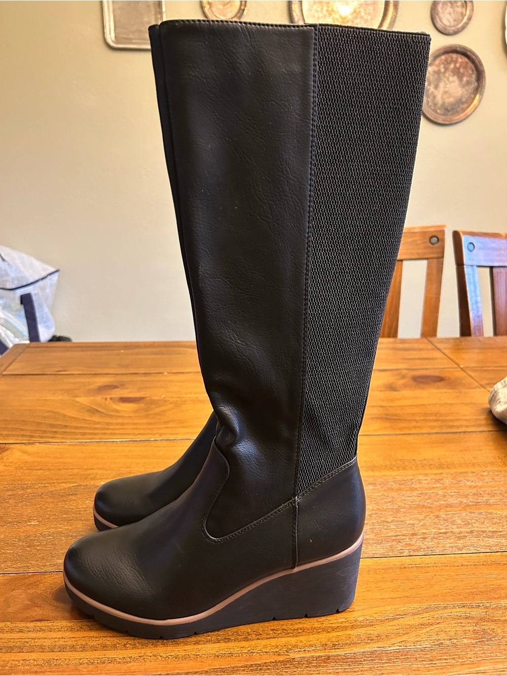 Naturalizer SOUL Adrian Black Knee High Boots Size 10 Wide
